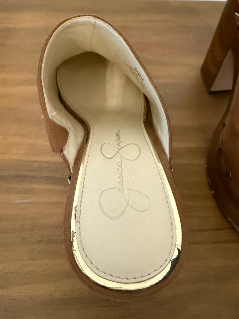 Jessica Simpson Brown Suede Platform Clog Mules - Picture 3 of 4